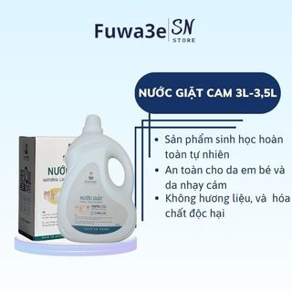 [HươngCam] Nước giặt Fuwa3e 3L hữu cơ organic từ Enzyme sinh học an toàn cho bé, nước giặt sinh học không hương liệu