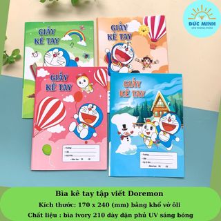 Bìa kê tay Doremon - bìa lót tay tập sách CAO CẤP giúp bé luyện chữ đẹp - vpp Diệp Lạc sỉ