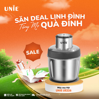 Máy xay thịt, đánh ruốc Unie UE226,dung tích 2.5L, thiết kế 4 lưỡi dao sắc bén, 2 cối xay tiện lợi, Bảo hành 12 tháng