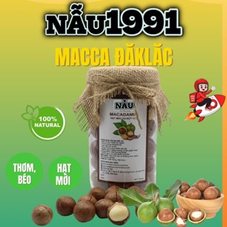 Quả Hạt Macca Nứt vỏ Nhà Nẫu, Hạt mắc ca tách vỏ daklak đã rang sấy, Thơm, béo. Hạt mix dinh dưỡng, ngũ cốc dinh dưỡng.