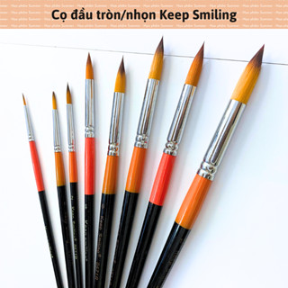  Cọ vẽ màu nước đầu tròn đầu nhọn có chọn số Keep Simling vẽ được màu gouache acrylic 