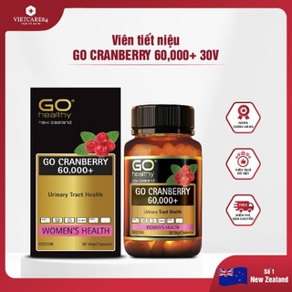 Viên uống viêm đường tiết niệu nhập khẩu chính hãng New Zealand GO CRANBERRY 60000+ (30 viên)