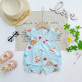 🌼🌼 Bộ Tole lanh mẫu xinh mặc nhà bé gái - Đồ bộ xinh mặc nhà cho bé gái