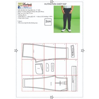 Rập quần học sinh - rập giấy mã B40 (BẢN VẼ)