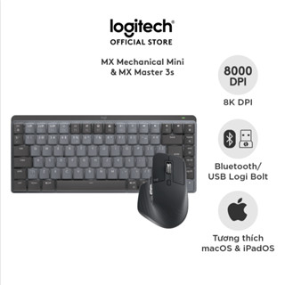Combo Bàn phím Logitech MX Mechanical Mini và Chuột Logitech MX Master 3S - sạc USB-C, mac OS | Win