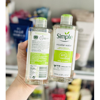 Nước tẩy trang Simple Kind to Skin Micellar Cleansing Water 200ml