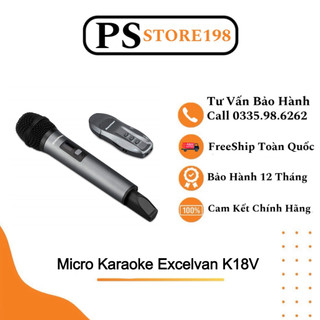 Micro không dây excelvan k18v 01 mic plus+, vhf