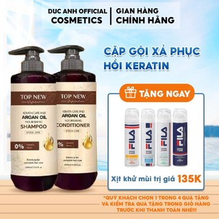 Dầu Gội Xả Phục Hồi KERATIN TOP NEW, Dung tích 2000ml/ Cặp