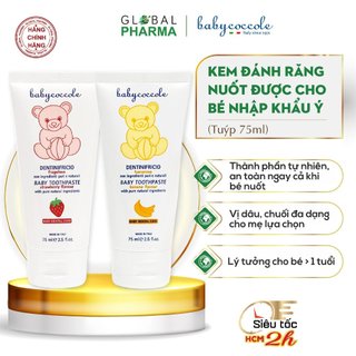 Kem đánh răng cho bé Babycoccole ngừa sâu săng, trẻ em nuốt được