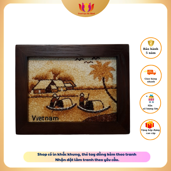 Tranh để bàn-tranh gạo sông nước Việt nam