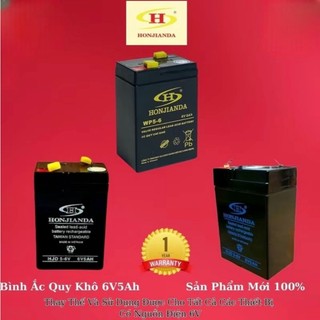 Bình ắc quy khô 6v-5ah honjianda chuyên thay thế đèn và quạt sạc, xe điện
