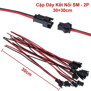 Cặp Jack Kết Nối Đực Cái SM - 2P 2.54mm Khóa Lắp Nhanh Gọn