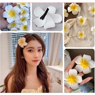 Set 2 cái kẹp hoa sứ trắng hot trend đi biển đi chơi du lịch dễ thương