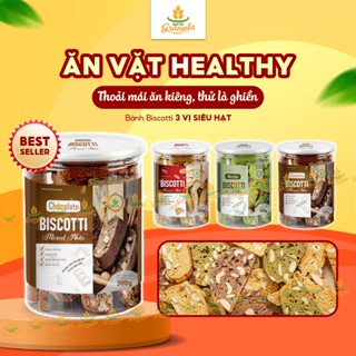  Bánh Biscotti Ăn Kiêng Giảm Cân Heathly Mix 3 Vị Siêu Hạt 100% Nguyên Cám Ăn Sáng Dinh Dưỡng Hạt Ngon 