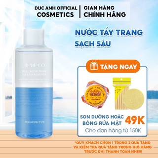 Nước tẩy trang dành cho vùng mắt & sạch sâu, loại bỏ bã nhờn BEBECO Real Water Proof Lip & Eye Remover