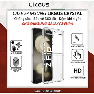Ốp lưng cho Samsung Galaxy Z Flip 7, Z Flip6, Z Flip 5, Z Flip 4 , Z Fold 3/4/5/6 hãng Likgus trong suốt chống sốc