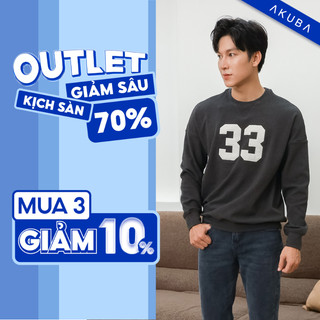 Áo thun nam tay dài AKUBA chất liệu nhung mềm mịn 01j0532