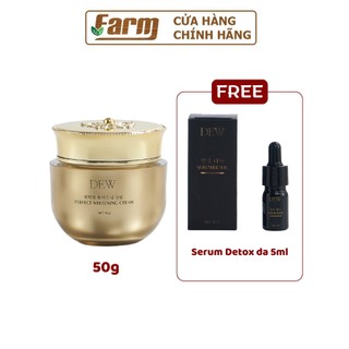 Combo kem dưỡng hỗ trợ trắng sáng, tái tạo da dew 50g và serum detox da dew 5ml