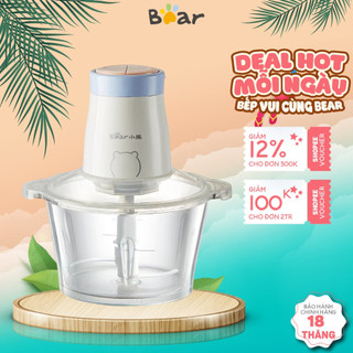 Máy xay thịt đa năng bear qsj-b02q1, 2l, 300w, xay tỏi ớt, cua, đá bào, lưỡi dao inox, bh 18 tháng