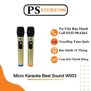Micro không dây hát karaoke w003 plus+ thương hiệu việt star quốc tế