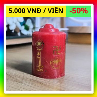 🟥 đèn cầy đỏ 🟥 nến 🕯 trụ cao 4 cm không mùi - nhiều màu , trang trí, cúng kiếng, thờ cúng 🕯