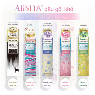 Dầu gội khô alisha đài loan dạng xịt 180ml dry shampoo