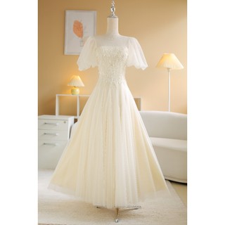 Sò vintage - oriana đầm maxi lưới phối tua rua