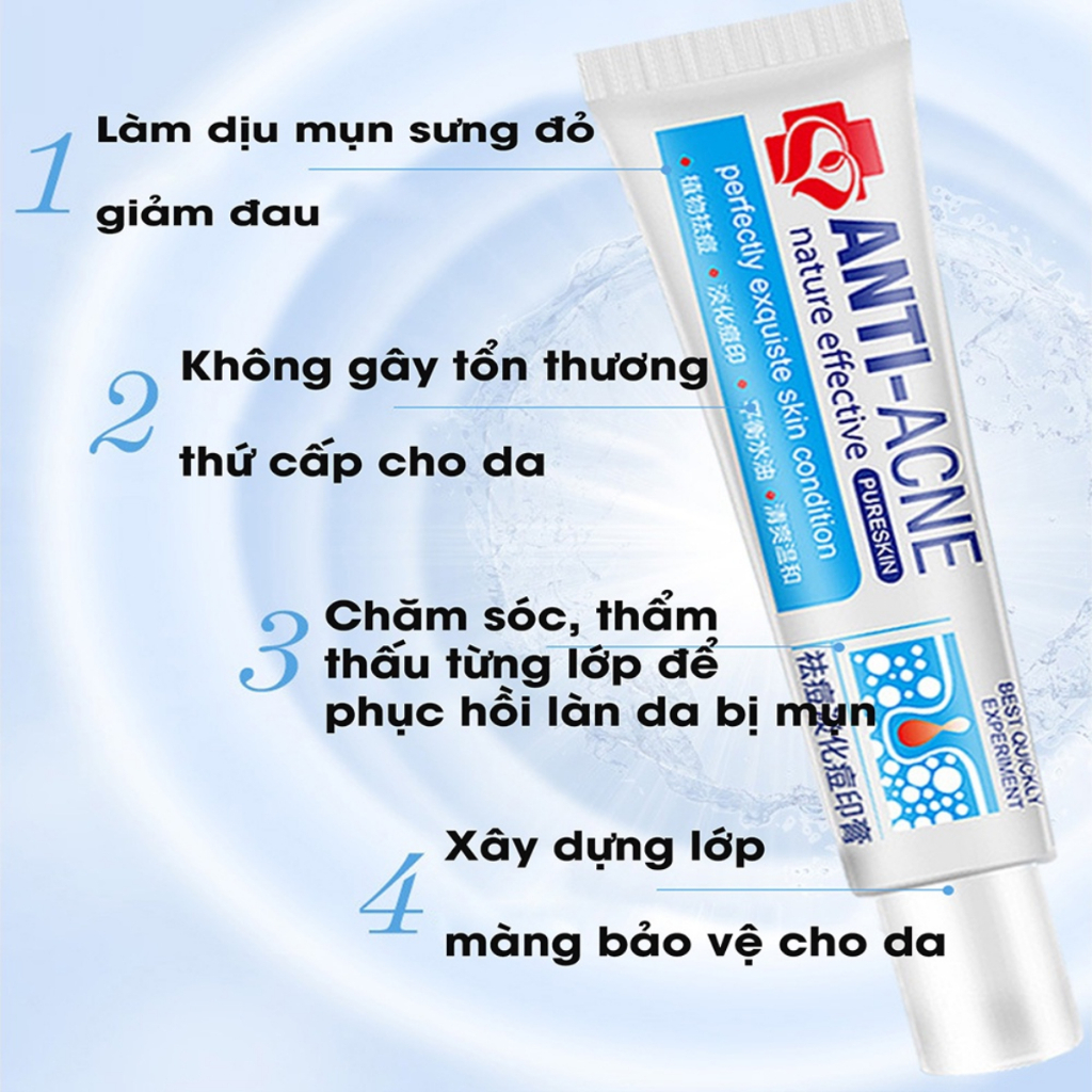 Kem Mờ Sẹo Rỗ, Sẹo Lõm Anti Acne - Kem Anti Acne Lành Sẹo Rỗ, Sẹo Lõm, Sẹo Lâu Năm, Phục Hồi Chăm Sóc Da Sẹo