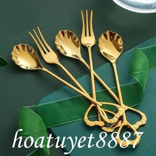 Thìa dĩa inox 304 pha trà cà phê, thìa cán hình trái tim, thìa inox không gỉ