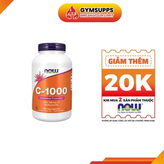 Viên Uống Bổ Sung Vitamin C Now C-1000 Giúp Tăng Sức Đề Kháng Đẹp Da Chống Oxy Hóa