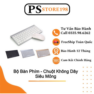 Bàn Phím và Chuột Không Dây Chống Thấm Nước 2.4G dùng cho laptop, máy tính pc, máy chiếu Beecube