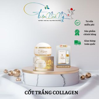 Kem Cốt Trắng Collagen Dưỡng Trắng Da Ngăn Ngừa Nám Tặng Kèm Serum Meso Collagen 5ml