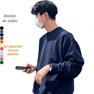 Bigsize Áo Tay Dài Nam Nữ Sweater 40-120KG Thời Trang 4 Mùa