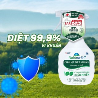 Nước rửa tay khô, xịt khuẩn, xịt khử khuẩn Natuearth Plus 100% nguồn gốc thiên nhiên chất lượng Nhật Bản
