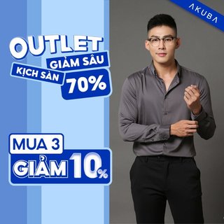 Áo Sơ Mi Nam Công Sở Akuba Sang Trọng, phong cách Hàn, chất vải không nhăn đứng form| 02A917