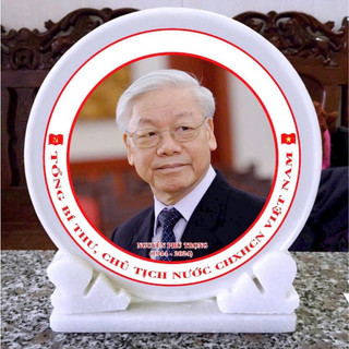 Chân dung bác nguyễn phú trọng | đĩa đá kèm đế ảnh bác trọng
