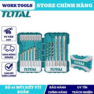 Đồ nghề total bộ 45 mũi siết vít xoắn tacsdl24501