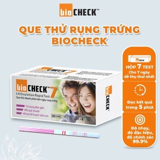  Que thử rụng trứng Biocheck Test hộp 7 que 