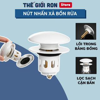 Nút nhấn xả bồn rửa mặt lavabo nắp sứ cao cấp bt040 thegioiron