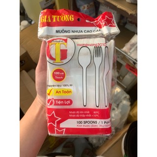 Muỗng nhựa bịch 100 cái ( bán combo )