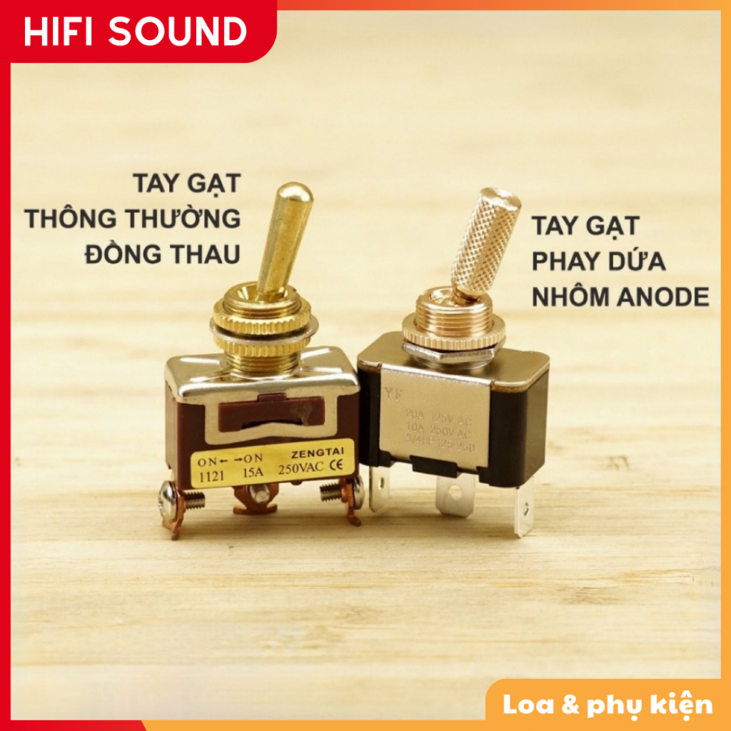 Công Tắc Gạt Mai Cồ 250V 10A Mạ Vàng