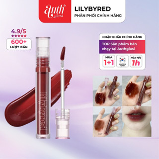Son kem bóng LilyByred Tint Glassy Layer Fixing Tint 08 Burnt Brick Đỏ Nâu Bóng dưỡng ẩm căng bóng
