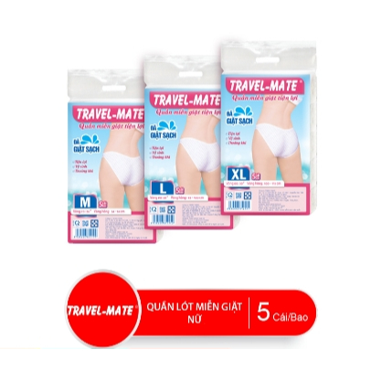 Quần Lót Tiện Lợi TRAVEL-MATE Nữ, 5 Cái/Bao (che tên )