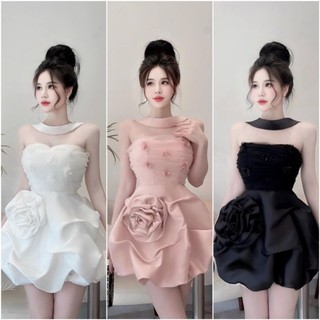 [SIÊU PHẨM]Đầm dự tiệc cổ vuông sang trọng chất đủi cao cấp phù hợp cho đi tiệc cưới XQ712201 có 2 màu trắng và đỏ