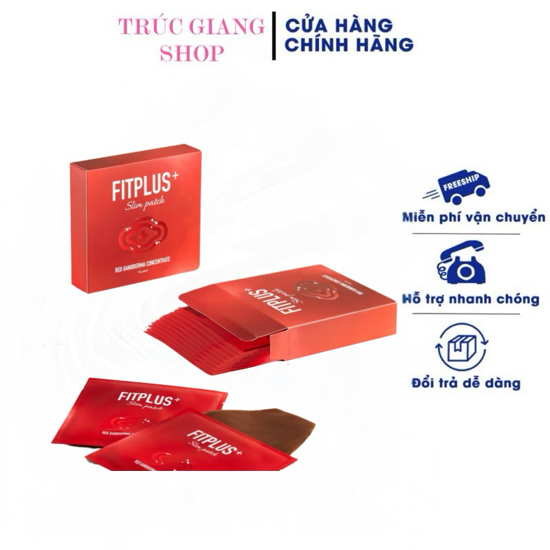 CAO DÁN LINH CHI ĐỎ FITPLUS+(1 hộp 10 miếng)