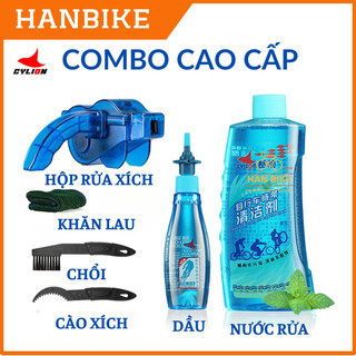 Rửa xích xe đạp, dầu tra xích xe đạp, nước rửa xích xe đạp vệ sinh xích líp xe đạp chính hãng CYLION COMBO CAO CẤP