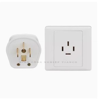 Mặt ổ cắm vuông 4 chân dẹt 16a 86x86 phích cắm 3 pha 4 lỗ 16a - ổ cắm 3 pha tiêu chuẩn 86