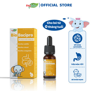 Men Vi Sinh Nhỏ Giọt Bio Bacipro Cho Bé Bổ Sung Lợi Khuẩn Tăng Cường Hệ Tiêu Hóa,Giảm Rồi Loạn Tiêu Hoá, Nôn Trớ Lọ 10ml