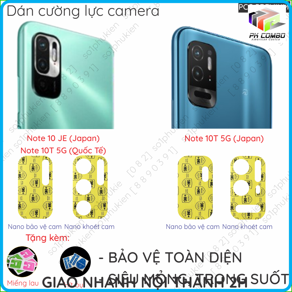 [Mua 1 tặng 1] Dán cường lực camera Xiaomi Redmi Note 10 JE (Japan)/ Note 10T 5G (Quốc Tế)/Note 10T 