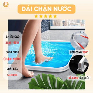 Dải chặn nước cho phòng tắm silicon, bền đẹp, chặn cửa chống côn trùng, chắn nước bắn bồn rửa, miếng chặn cửa